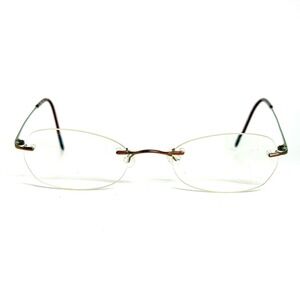Marchon Airlock 2 Rimless‎ Eyeglasses Burgundy Red Metal 760 91 Italy 135mm